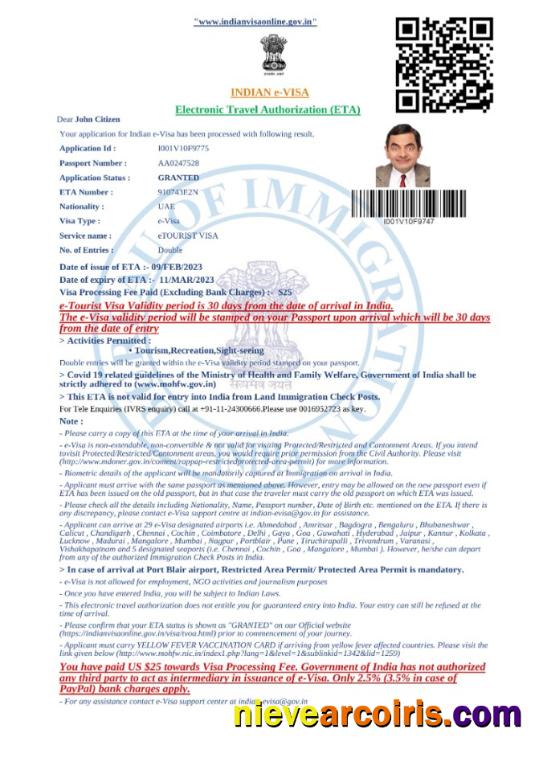 India e-visa